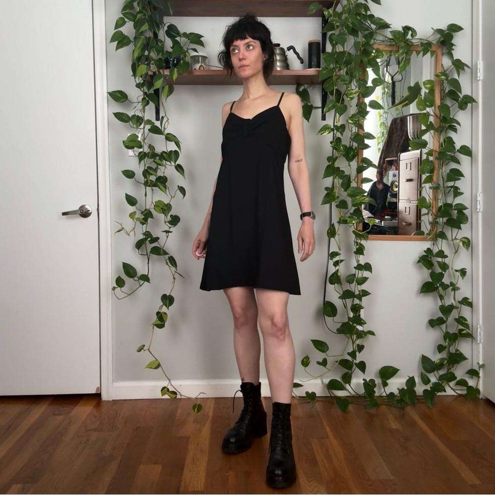VTG 90s Black Babydoll Dress - S